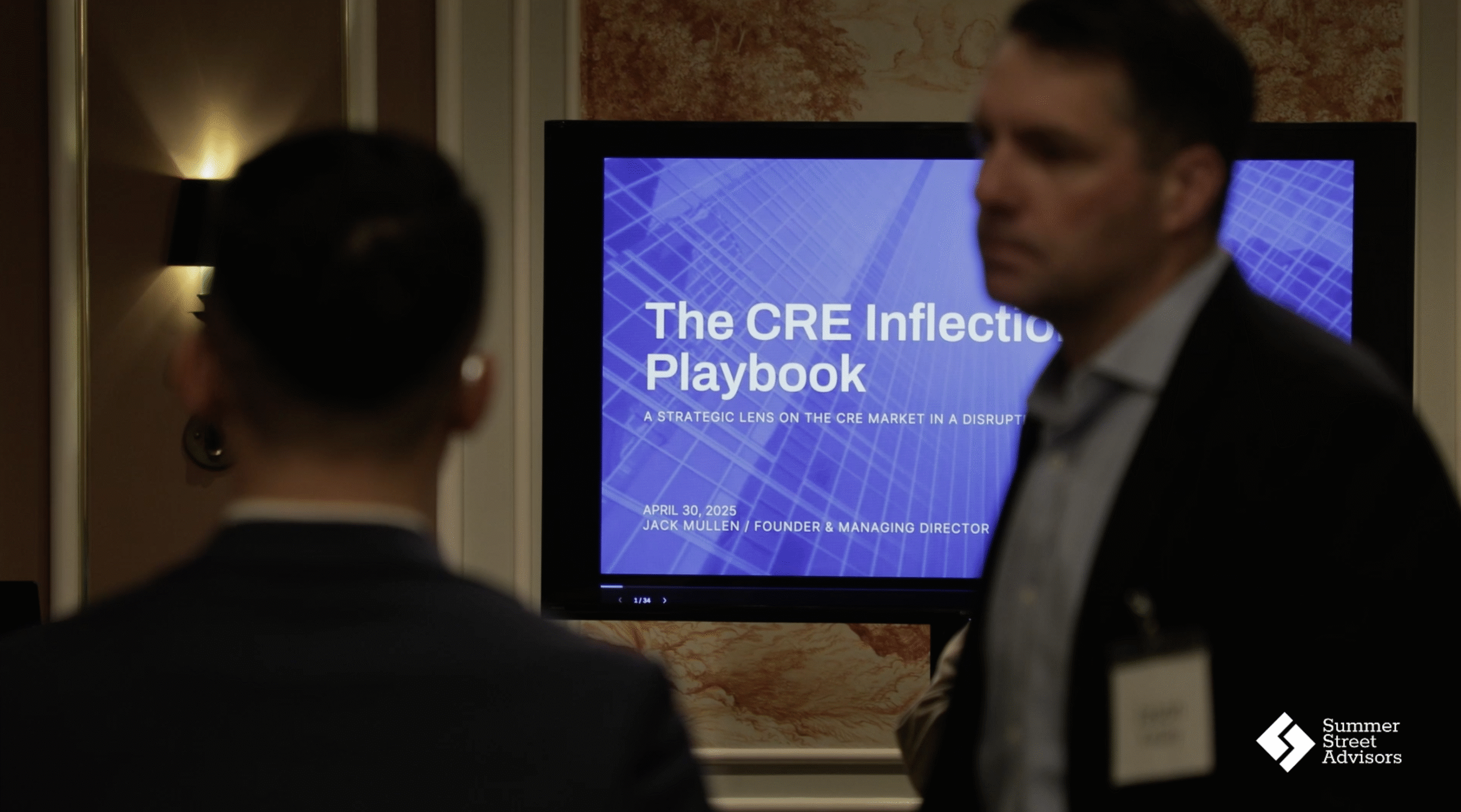 commercial real estate seminar presenting an inflection playbook